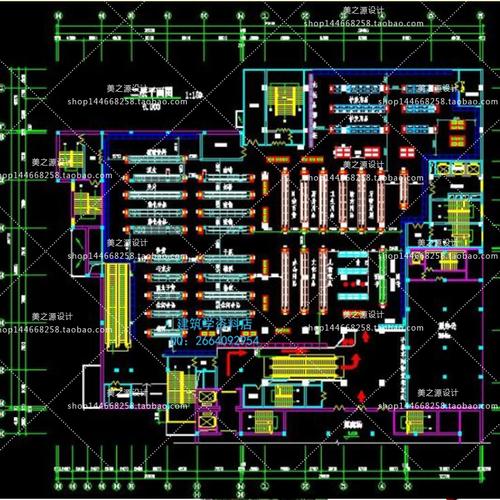 商场商城超市购物中心cad图纸素材施工图平面布置设计素材